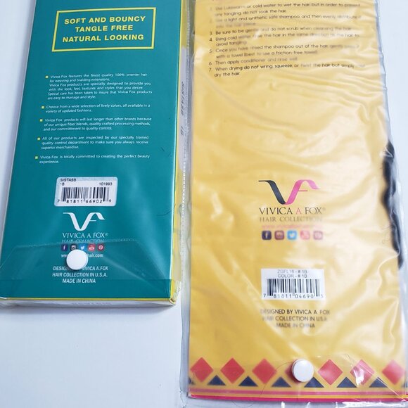 Bundle Lot 6 Hair Extensions Vivica A Fox Braids Synthetic Toyokalon Kanekalon - Picture 9 of 11